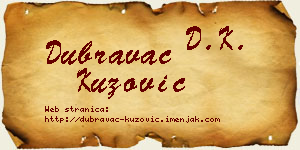 Dubravac Kuzović vizit kartica